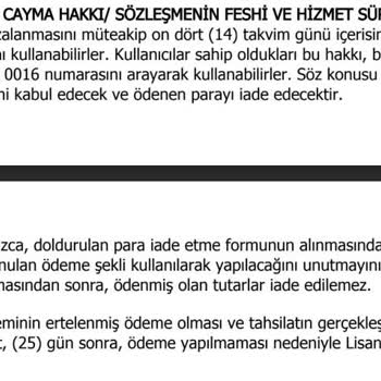 Open English Sözleşmesindeki Haksız İade Reddi