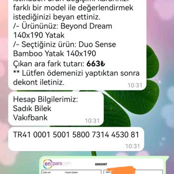 Yatak Değişiminde Sorunlar Ve İade Talebi