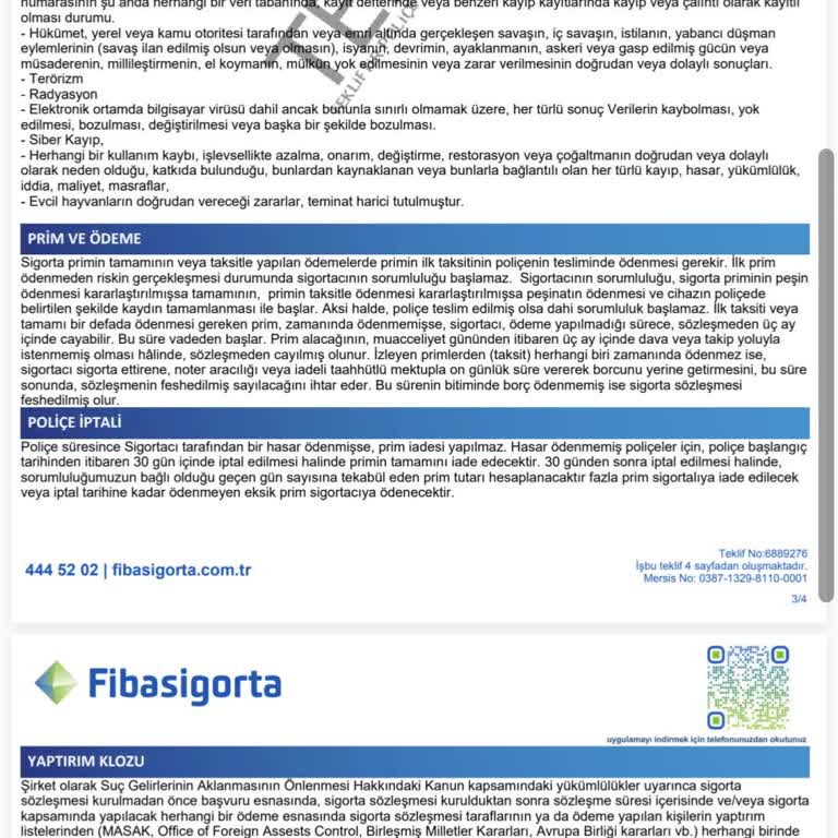 Zorunlu Sigorta İptali Ve Ücret İadesi Talebi