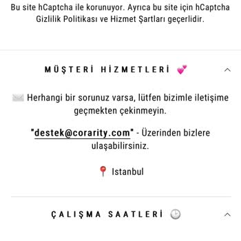 Corarity Çok Düşük Kalite Bir Ürün Geldi