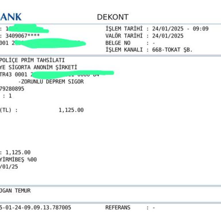 Türkiye Sigorta Haksız Para Çekimi ve İptal Edilmeyen Sigorta
