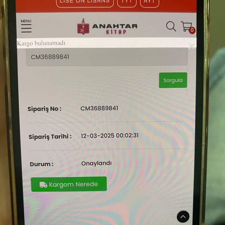 Sipariş Bilgilerine Ulaşamama Ve Kitap Teslimat Sorunu