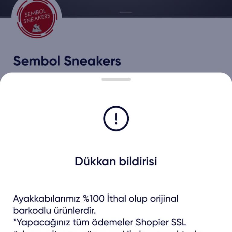 Sembol Sneakers Shopier gefälschte Produkte als Original verkauft, 400 TL Rückerstattung fehlt