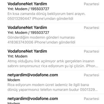 İade Edilmeyen Modem Ücreti Ve İletişim Sorunları
