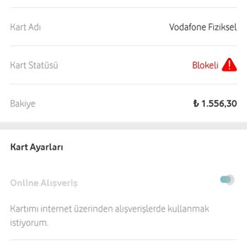 Vodafone Pay Kart Blokesi Nedeniyle Kullanılamıyor