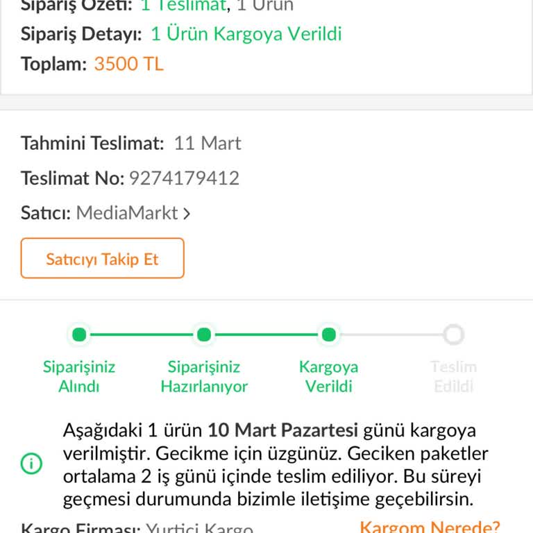 Yurtiçi Kargo Trendyol Kargom Nerede: Teslimat Gecikmesi Ve İletişim Sorunu