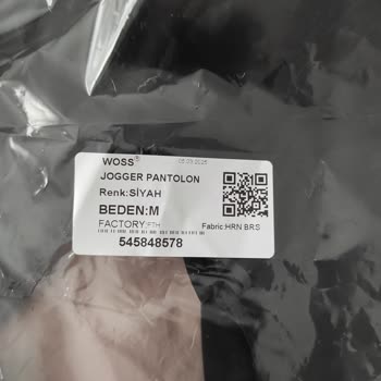 Gunlukpantolon.Store Woss Jogger Siyah Pantolon Kalite Sorunu