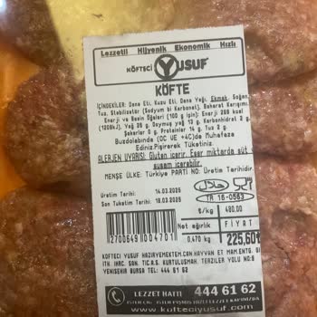 Köfteci Yusuf'tan Eksik Ürün Ve Yanıltıcı Fiyatlandırma