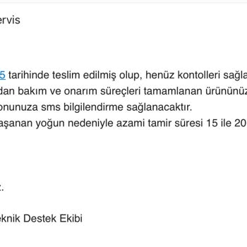 Tansiyon Aleti Tamirinde Gecikme Ve İletişim Sorunu