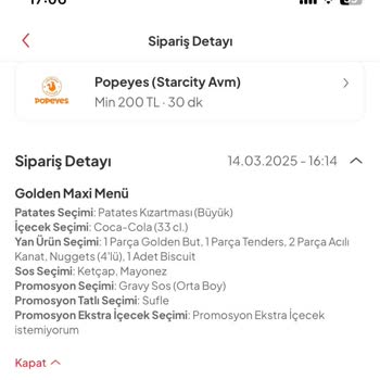 Gravy Sos Yerine Salata: Popeyes'ten Yine Hayal Kırıklığı