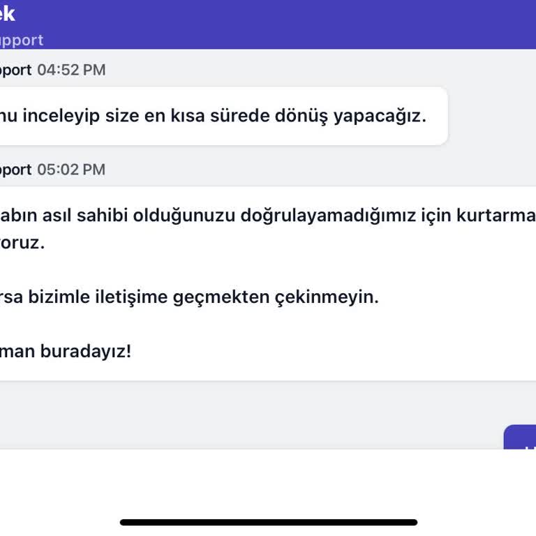 Hesap Şifresi Sorunu Ve Destek Ekibi Yanıt Vermiyor
