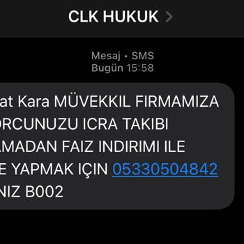 Hukuk Bürosundan Gelen Haksız İcra Mesajı