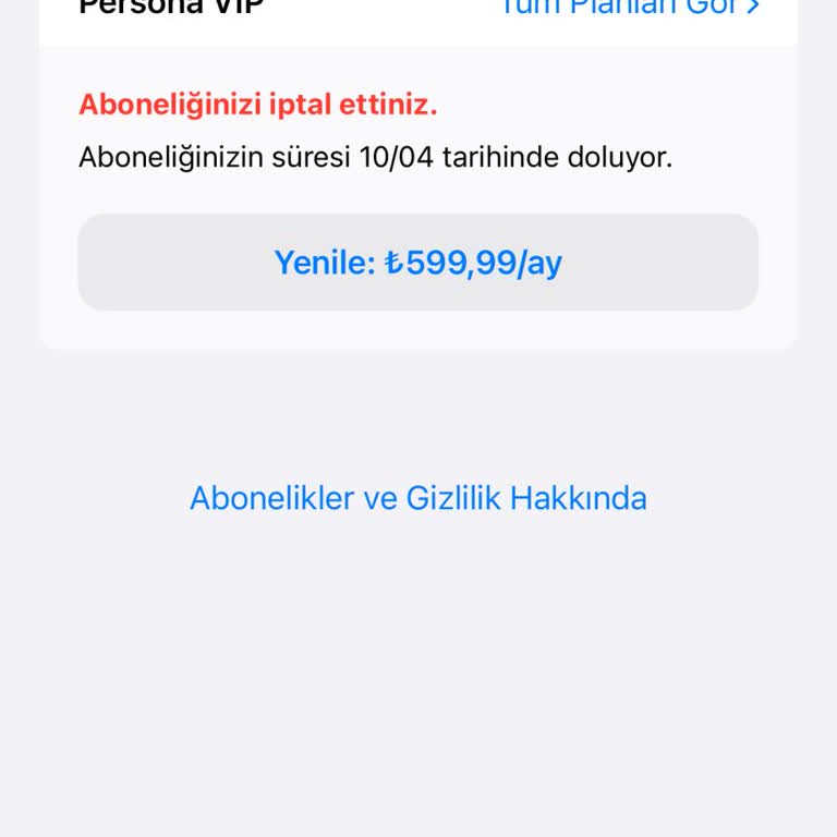 Persona App Ücret İade Talebi