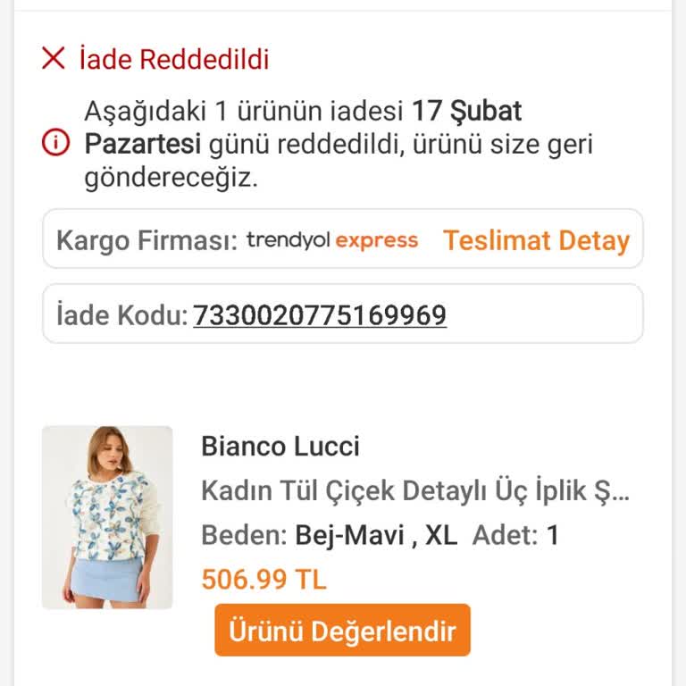 İade Edilen Ürün Kayboldu, Para İadesi Yapılmadı