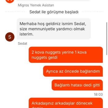 Migros Yemek'ten Eksik Sipariş Ve Çözüm Fiyaskosu