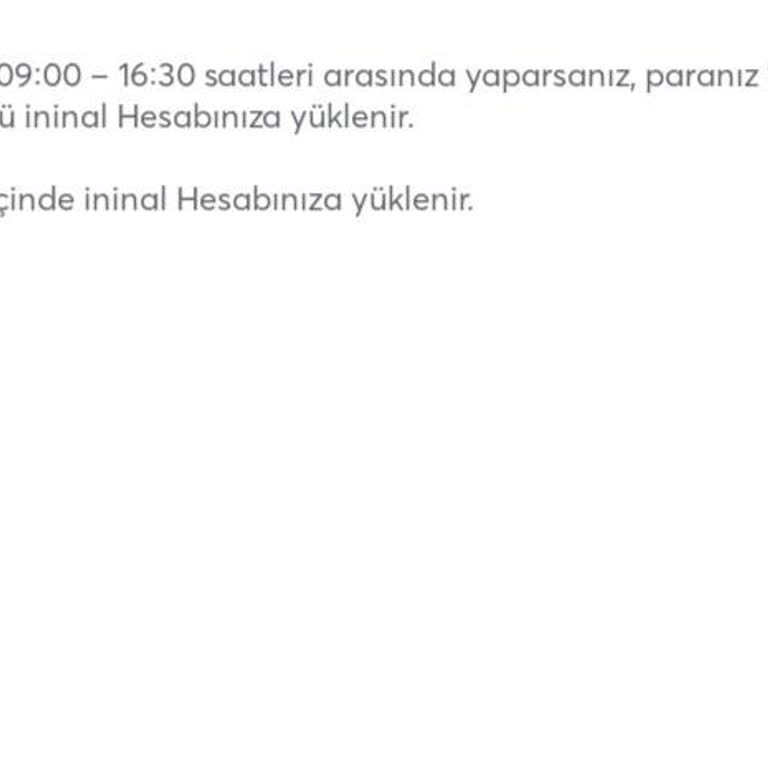 İninal Kartıma Gönderilen Para Ulaşmadı