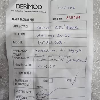Derimod Ayakkabıda Üretim Hatası Ve Yetersiz Hizmet