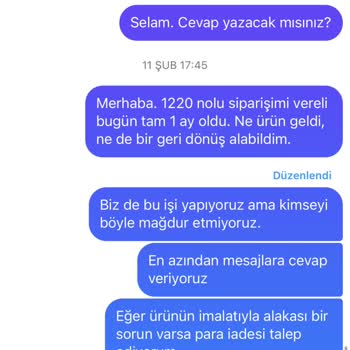Sipariş Verildi, Ne Ürün Var Ne İade!