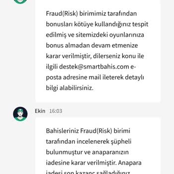 Smartbahis'te Kazançlarım Silindi Ve Komisyon Kesildi