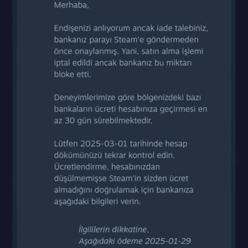 Ziraat Bankası Ve Steam Arasında İade Çıkmazı