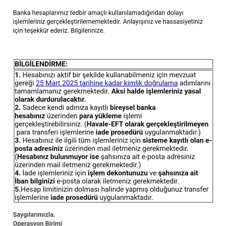 Payfix Hesabına Yatırılan Paranın İadesi Sorunu