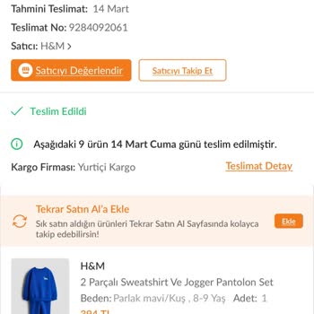 Trendyol'dan Eksik Ürün Ve Yetersiz Müşteri Hizmeti
