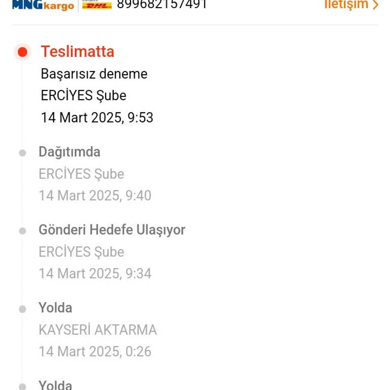 Sipariş Teslimatı Hakkında Yanıltıcı Bilgilendirme