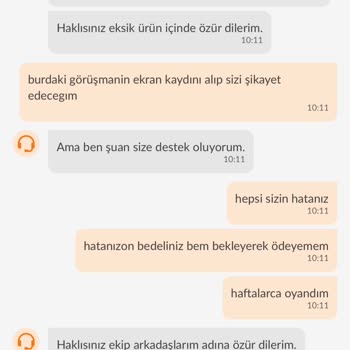 Eksik Ürün Teslimatı Ve İade Sürecinde Sürekli Oyalama