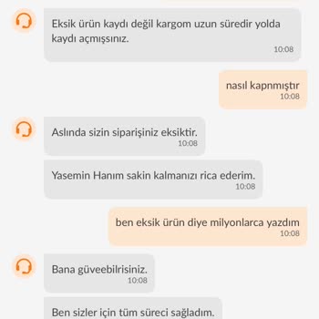 Eksik Ürün Teslimatı Ve İade Sürecinde Sürekli Oyalama