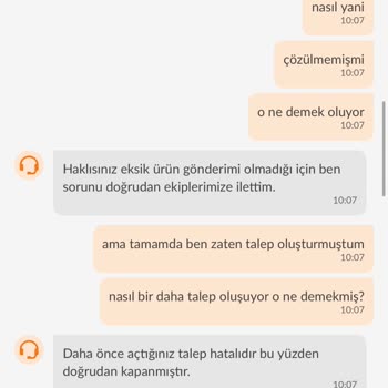 Eksik Ürün Teslimatı Ve İade Sürecinde Sürekli Oyalama