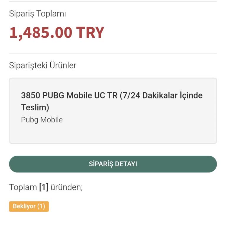 enucuzpubg.com Anlık Siparişte Gecikme Ve İletişim Sorunu