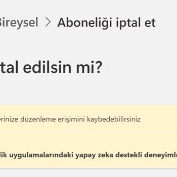 Microsoft 365 Aboneliği İptal Sorunu