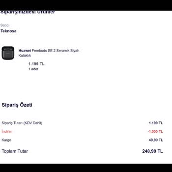 İndirim Kuponuyla Alınan Ürün Gönderilmedi