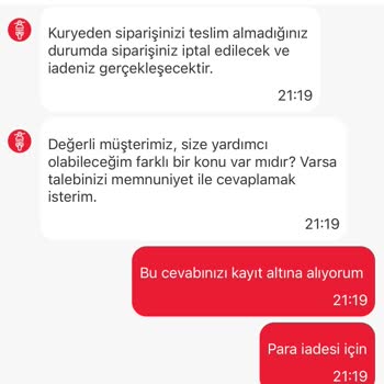 Sipariş Gecikmesi Ve Yanlış Teslimat Bildirimi