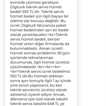 Digiturk'un Müşteri Hizmetleri Ve Ücret Politikası Sorunu