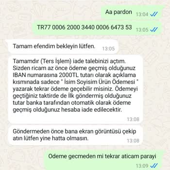 Ürün Teslim Edilmedi, Para İadesi Yapılmıyor!