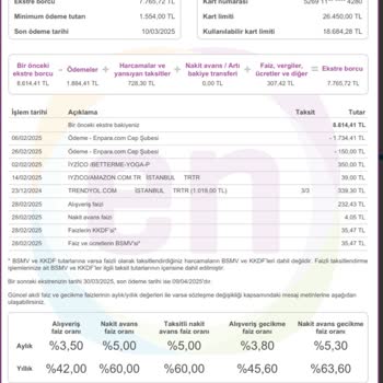 Kredi Kartımdan Bilgim Dışında Yapılan Çekim