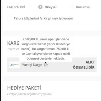 Yanlış Kargo Ücreti Bilgilendirmesi Mağduriyeti