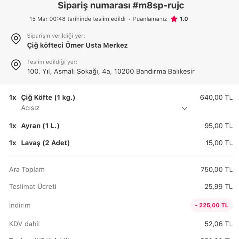 Yemek Sepeti'nde Teslimat Sorunu Ve İletişim Eksikliği