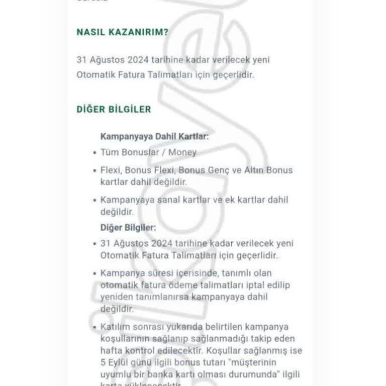 Garanti Bankası Bonus Hakkım Geri Alındı!