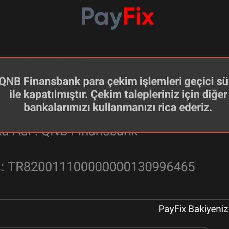Payfix Para Çekme Sorunuyla Karşı Karşıyayım