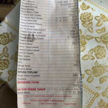 Hatalı Fatura: Kullanmadığım Doğalgaza Yüksek Ücret