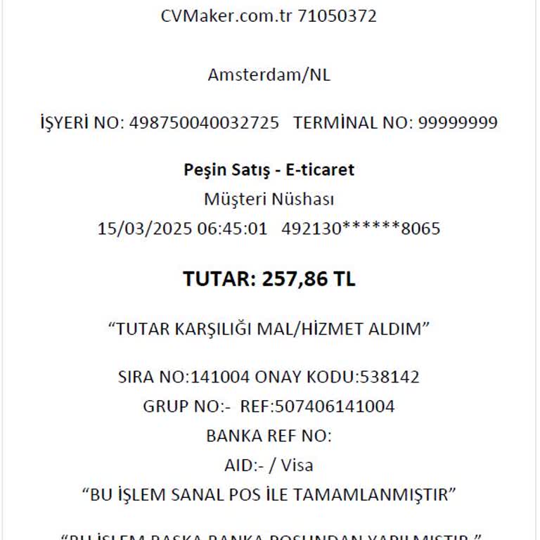 Üyelik Yok, Hesapta 258 TL Kayıp!