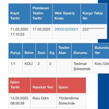 Kargo Teslimatında Sürekli Yaşanan Gecikmeler Ve Bilgi Eksikliği