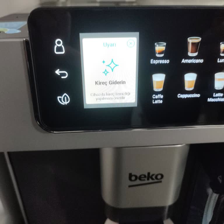 Yeni Alınan Kahve Makinesi Kireç Uyarısı Veriyor