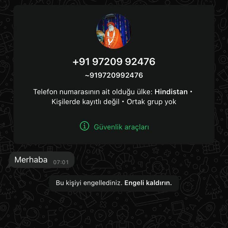 WhatsApp Güvenlik Endişesi: Yabancı Numaradan Mesaj