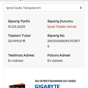 İptal Edilen Siparişin İadesi İçin Umutsuz Bekleyiş