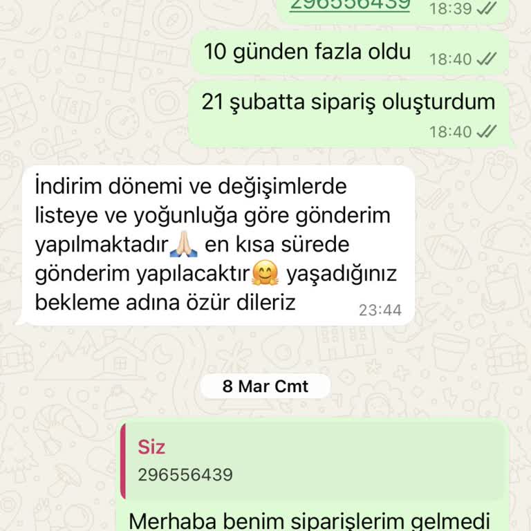 Vega Spor'dan Siparişlerim Üç Aydır Gönderilmiyor