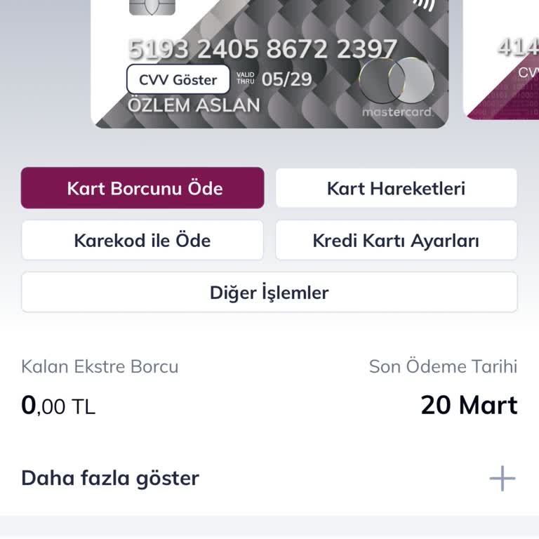 Kredi Kartı Kısıtlamasının Kaldırılması Talebi