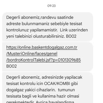 Başkent Doğalgaz'ın Randevu Ve İletişim Sorunları